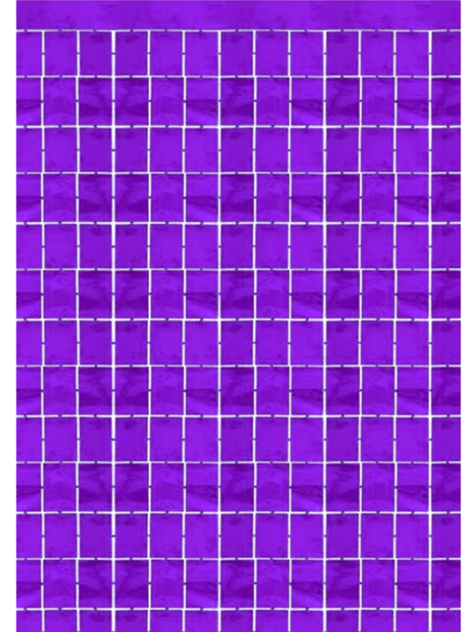 Cortina Metálica de Cuadros - Morada