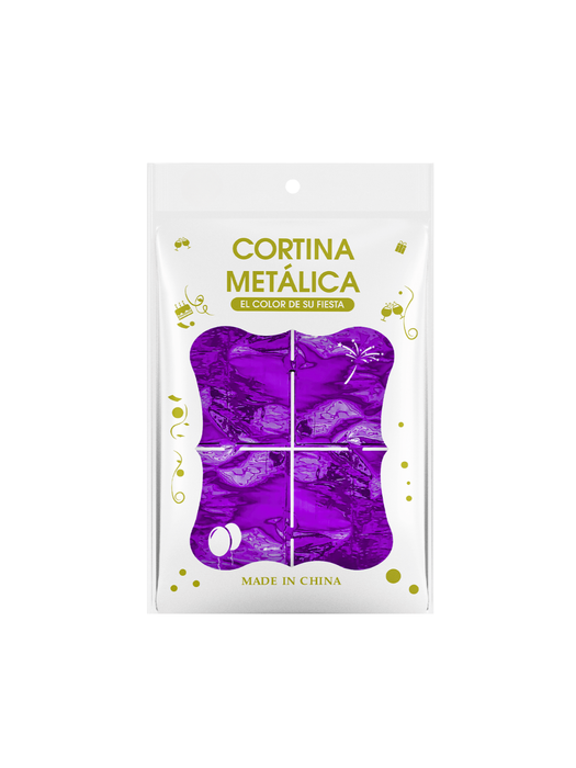 Cortina Metálica de Cuadros - Morada