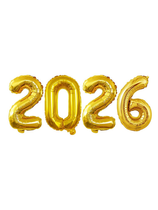 Set de Globos Números “2026” – Medida 16 Pulgadas