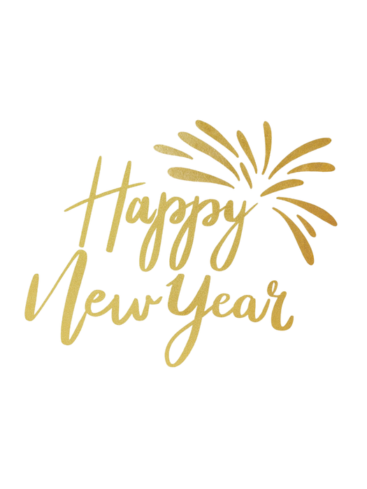 Vinil Para Vaso “Happy New Year” - Paquete con 10 piezas