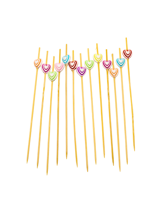 Paquete de palillos con accesorio de Corazón - 30 piezas