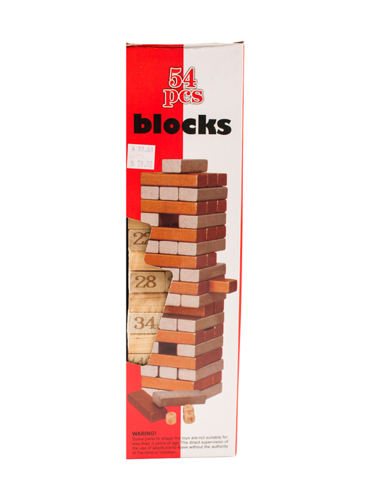 Juego de Jenga Clásico de 54 Piezas