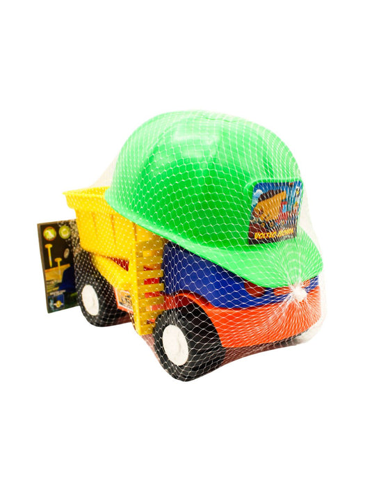 Camión de Construcción con Casco de Juguete