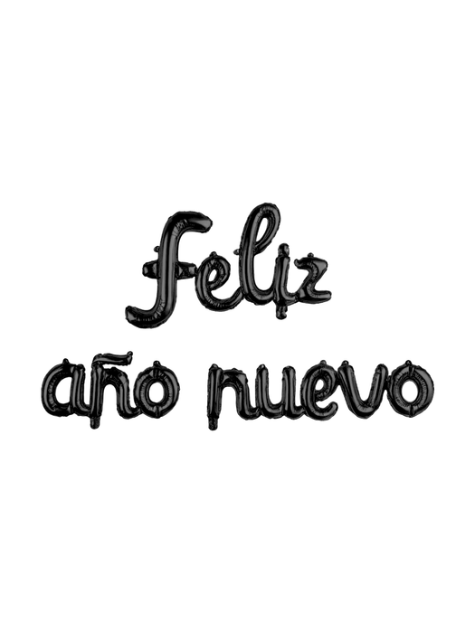 Set de Globos "Feliz Año Nuevo" en cursiva