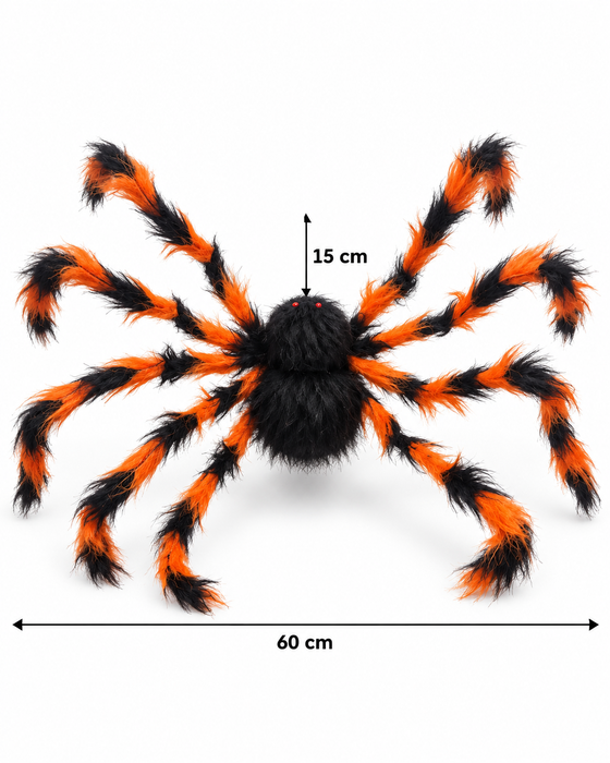 Araña Decorativa Negra con Naranja