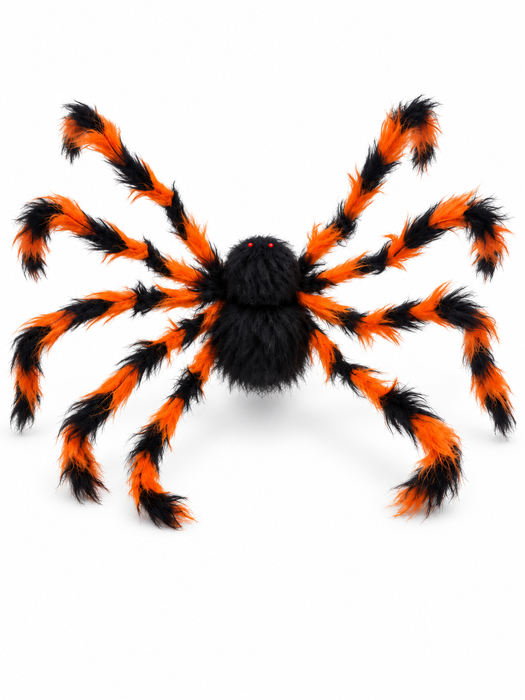 Araña Decorativa Negra con Naranja