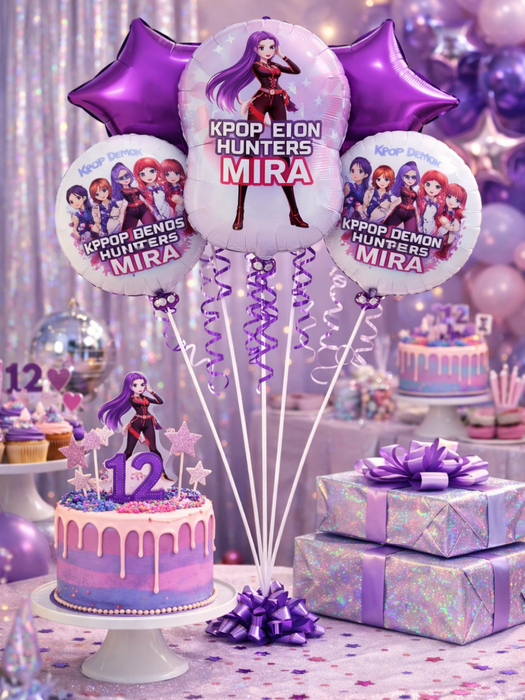Set de Globos - guerreras k pop mira