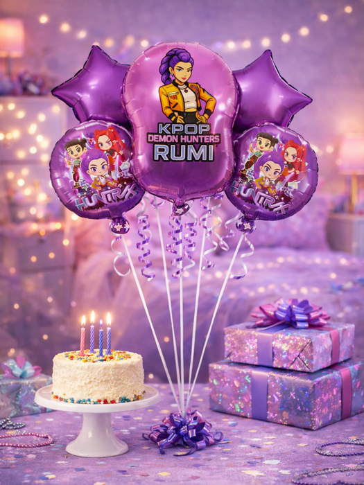 Set de Globos - guerreras k pop rumi