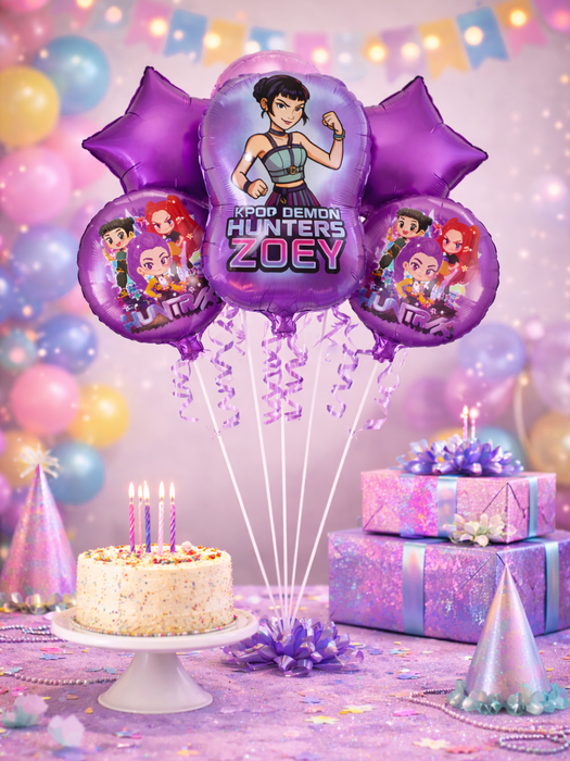 Set de Globos - guerreras k pop zoey