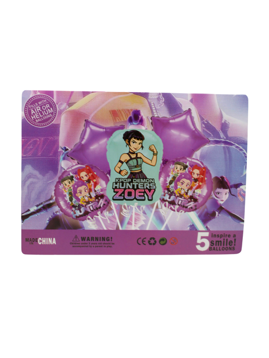 Set de Globos - guerreras k pop zoey