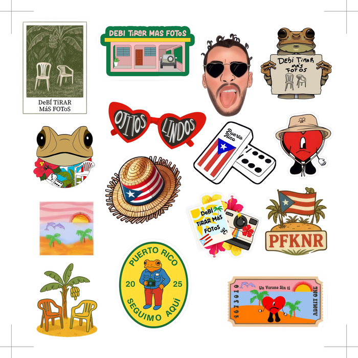 Set de Stickers de Bad Bunny